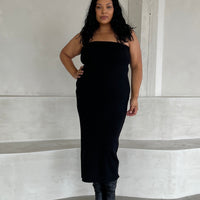 Plus Size Bodycon Tube Dress Plus Size Dresses Black 1XL -2020AVE