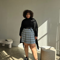 Plus Size Plaid Pleated Skirt Plus Size Bottoms -2020AVE