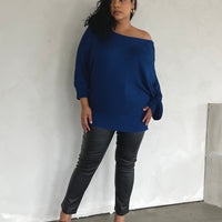 Plus Size Boat Neck Sweater Plus Size Outerwear -2020AVE