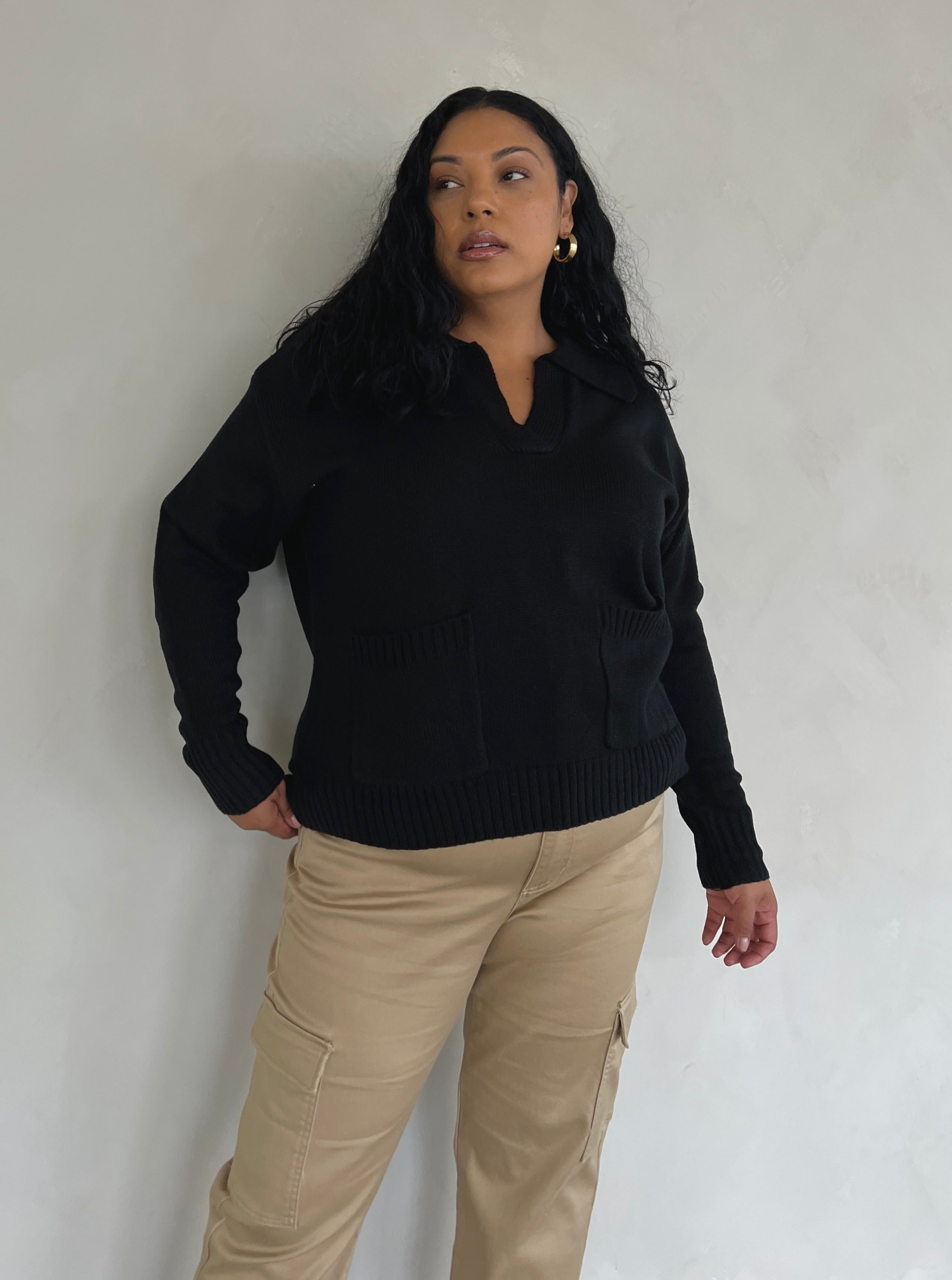 Plus Size Collared Sweater – 2020AVE