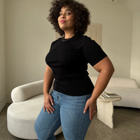 Plus Size Crew Neck Sweater Knit Top Plus Size Tops -2020AVE