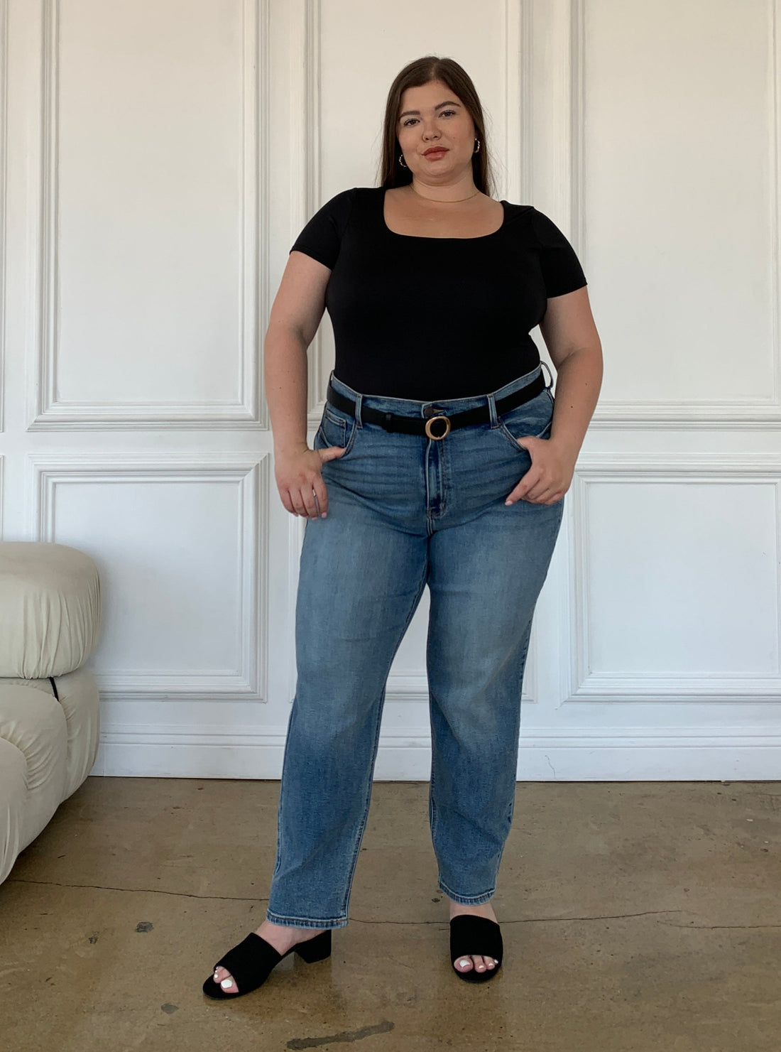 Plus Size Double Layer Cropped Tee Plus Size Tops -2020AVE