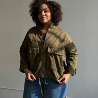 Plus Size Double Pocket Utility Parka Plus Size Outerwear -2020AVE