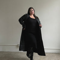 Plus Size Faux Leather Trench Coat Plus Size Outerwear -2020AVE