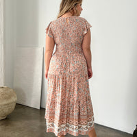 Plus Size Floral Border Midi Dress Plus Size Dresses -2020AVE