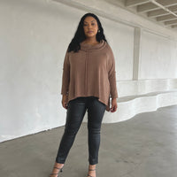 Plus Size Folded Off The Shoulder Sweater Plus Size Outerwear -2020AVE