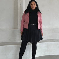 Plus Size Leather Biker Jacket Plus Size Outerwear -2020AVE