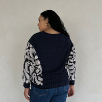 Plus Size Long Sleeve Patterned Sweater Plus Size Outerwear -2020AVE