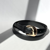 Plus Size Luxe Gold Buckle Belt Black