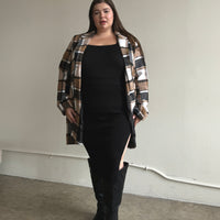 Plus Size Relaxed Fit Plaid Coat Plus Size Outerwear -2020AVE