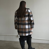 Plus Size Relaxed Fit Plaid Coat Plus Size Outerwear -2020AVE