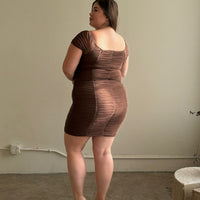 Plus Size Romantically Ruched Chiffon Bodycon Dress Plus Size Dresses -2020AVE