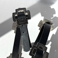 Plus Size Silver Statement Buckle Belt Plus Size Accessories -2020AVE