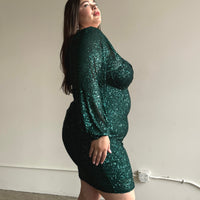 Plus Size Sparkly Sequin Bodycon Mini Dress Plus Size Dresses -2020AVE