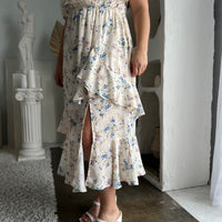 Plus Size Surpliced Floral Midi Dress Plus Size Dresses -2020AVE