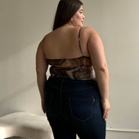 Plus Size Twist Detail Swirl Top Plus Size Tops -2020AVE