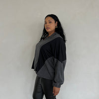 Plus Size Two Tone Long Sleeve Top Plus Size Outerwear -2020AVE