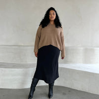 Plus Size V-Neck Hooded Sweater Plus Size Outerwear -2020AVE