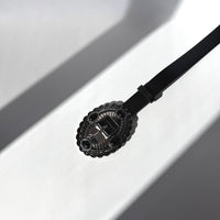 Plus Size Western Oval Buckle Belt Black