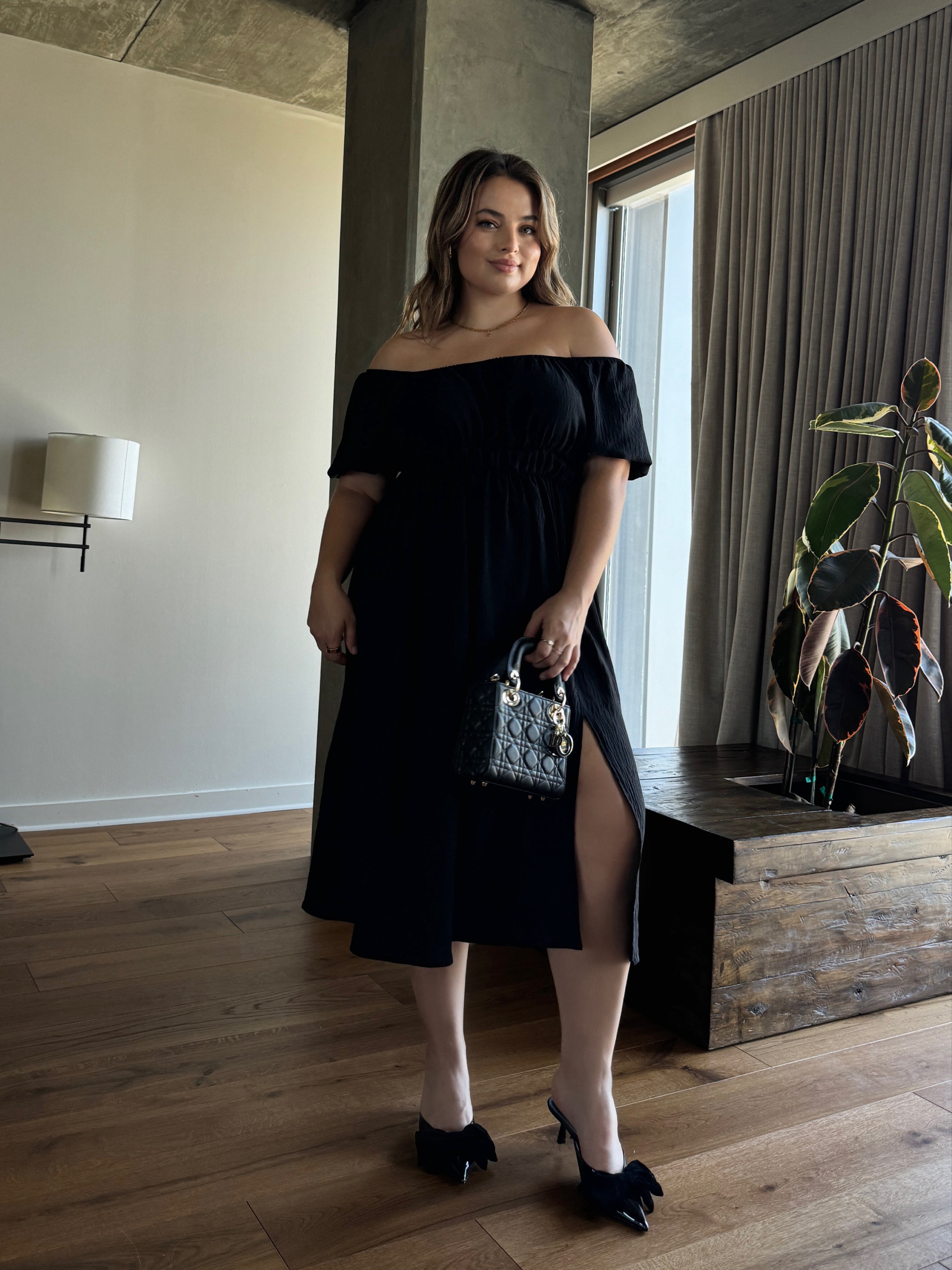 plus size puff sleeve midi dress Plus Size Puff Sleeve Midi Dress – 2020AVE