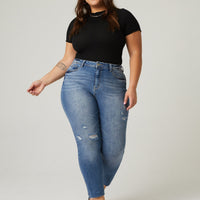 Curve Mock Neck Top Plus Size Tops -2020AVE