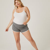 Curve Simple And Sweet Tank Plus Size Tops Off-White XL -2020AVE