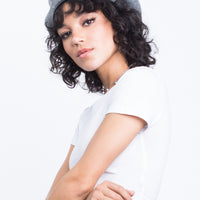 Fall Days Beret Hat Accessories Gray One Size -2020AVE