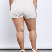 Curve Carrie Paper Bag Shorts Plus Size Bottoms -2020AVE