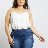 Curve Alex Midi Shorts Plus Size Bottoms Dark Blue 1XL -2020AVE