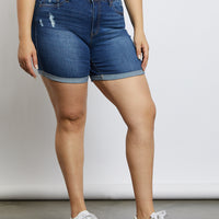 Curve Alex Midi Shorts Plus Size Bottoms -2020AVE