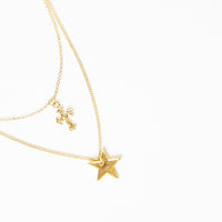 Across The Stars Necklace And Earrings Set Jewelry Gold One Size -2020AVE