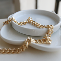 Aisha Thick Chain Necklace Jewelry Gold One Size -2020AVE