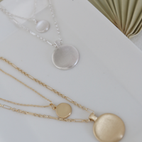 Amber Double Chain Necklace Set Jewelry -2020AVE