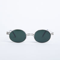 Amelia Oval Sunglasses Accessories Silver/Black One Size -2020AVE