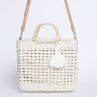 Bassett Beach Straw Tote Accessories Beige One Size -2020AVE