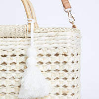 Bassett Beach Straw Tote Accessories Beige One Size -2020AVE