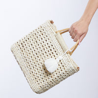 Bassett Beach Straw Tote Accessories Beige One Size -2020AVE