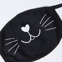 Black Cat Protective Face Mask Accessories Black One Size -2020AVE