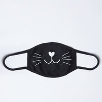 Black Cat Protective Face Mask Accessories Black One Size -2020AVE
