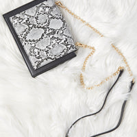 Boxy Snakeskin Shoulder Bag Accessories -2020AVE