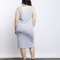 Curve California Girl Ribbed Tank Dress Plus Size Dresses -2020AVE