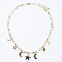 Celeste Chain and Charms Necklace Jewelry Gold One Size -2020AVE