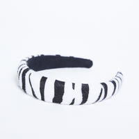 Cher Zebra Padded Headband Accessories Black/White One Size -2020AVE