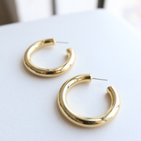 Classic Chunky Hoops Jewelry Gold One Size -2020AVE