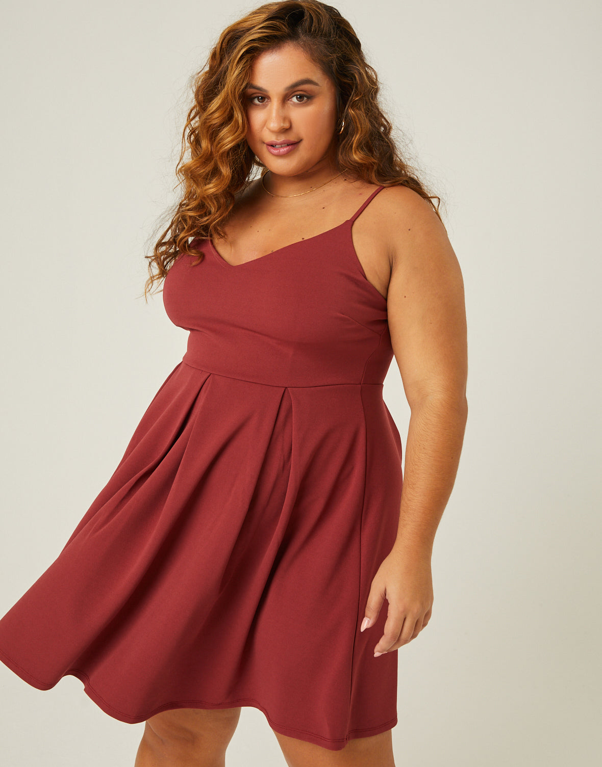 Plus Size A-Line Pleated Dress Plus Size A-Line Pleated Dress