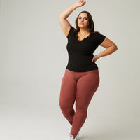 Curve Activewear Leggings Plus Size Bottoms Mauve 1XL -2020AVE