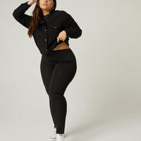 Curve Activewear Leggings Plus Size Bottoms Black 1XL -2020AVE