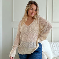 Curve Airy Crochet Sweater Plus Size Tops -2020AVE