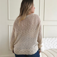 Curve Airy Crochet Sweater Plus Size Tops -2020AVE
