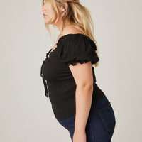 Curve All-Over Smocked Top Plus Size Tops -2020AVE